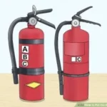تصویر کپسول CO2 و ABC برای اطفای آتش سوزی الکتریکی، با برچسب کلاس C.